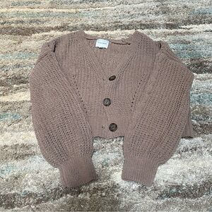 Pink Rose Cardigan Sweater